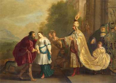 Abraham and Sarah before Pharaoh.